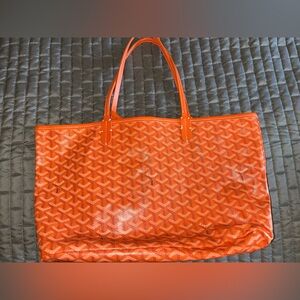 Like GY Orange Geometric Tote Bag